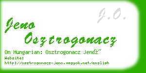 jeno osztrogonacz business card